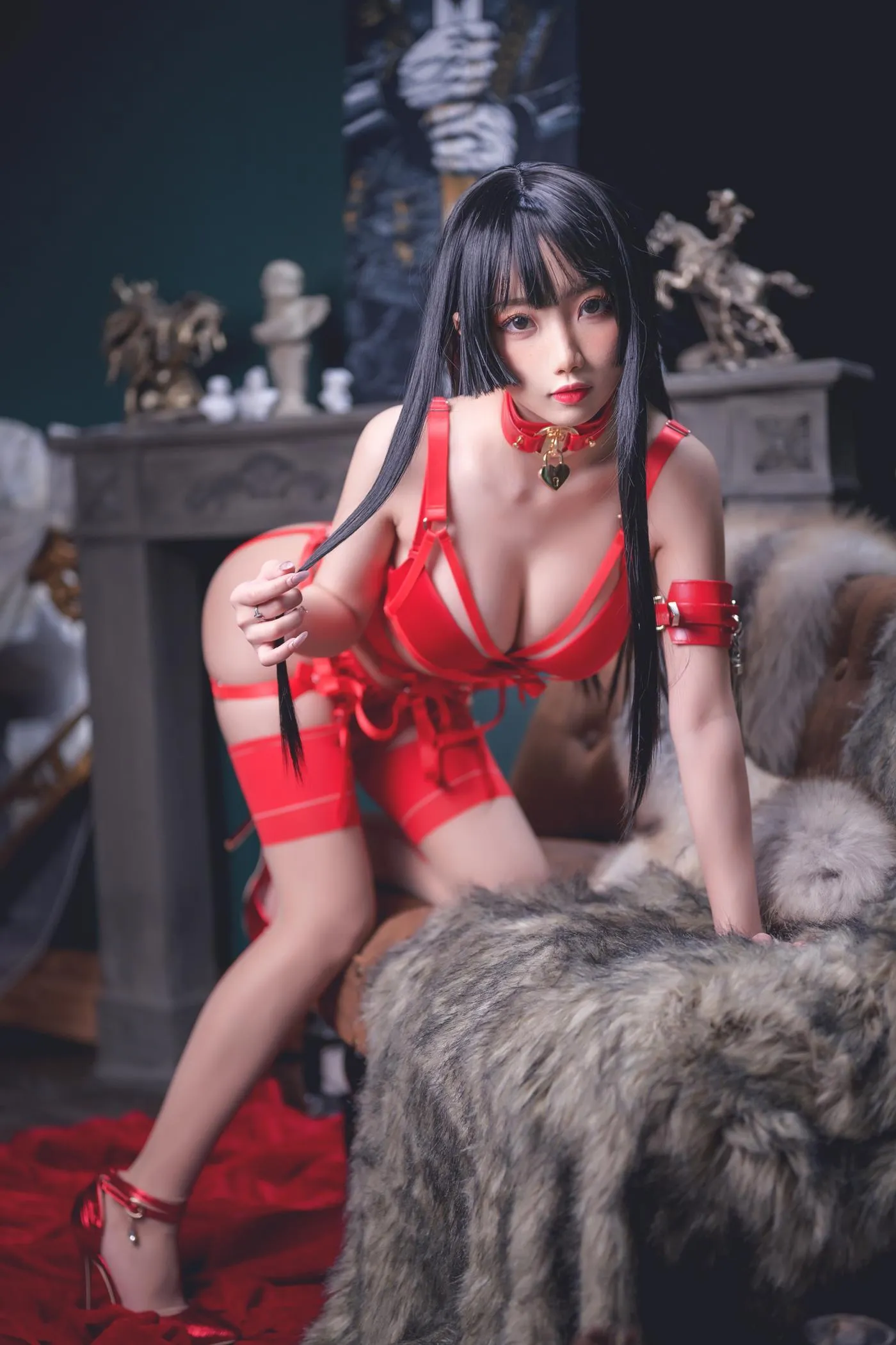 鬼畜瑶在不在w – NO.22 红色束缚 [44P]插图4